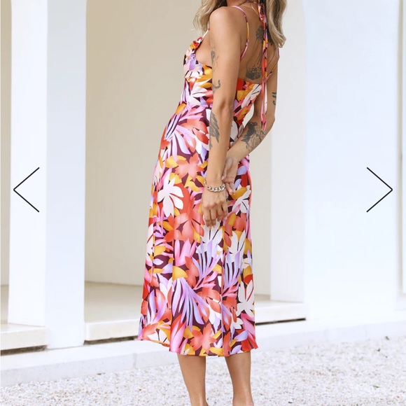 NWT midi orange dress - Picture 2 of 4